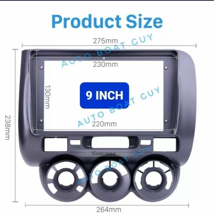 Grosir Frame Headunit Jazz Gd3 / City 2003 - 2007 Oem Style Android