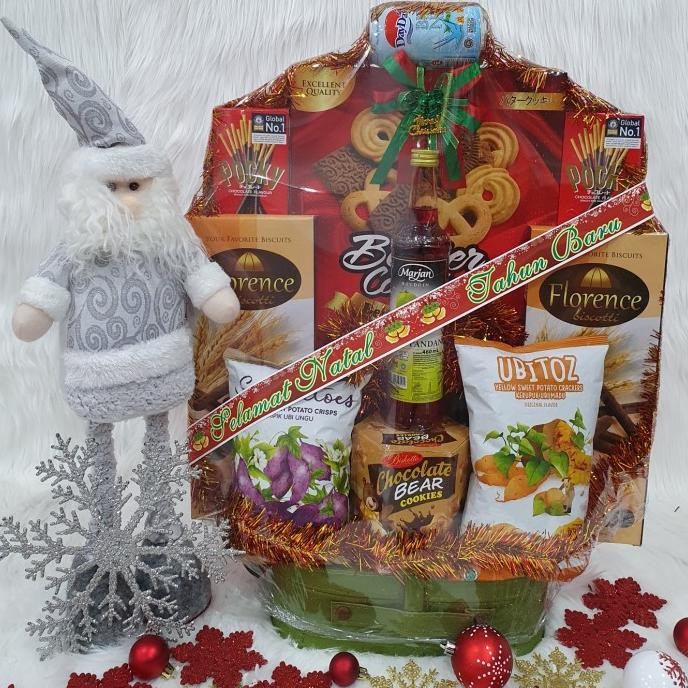 

Promo Paket Dekorasi Hampers Natal Christmas Parcel Hadiah Kue Kering 95