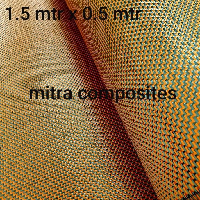 Promo serat carbon kevlar hybrid fabric karbon kevlar merah kuning biru oren COD
