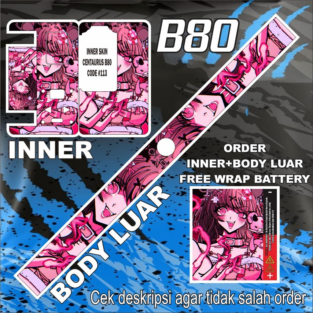 

Premium Cut - Stiker B80 113 Garskin Stiker / Case Custom Terlaris 2PCS/ Fullbody