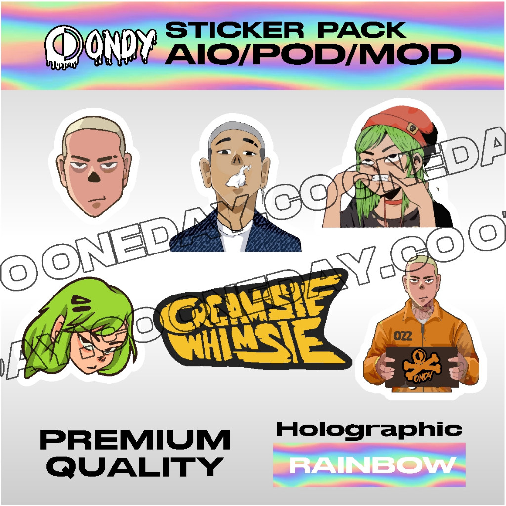 

Premium Cut - Pack Hologram All In One A I O Krimsiwimsi Series By Ondyco Creamsie 4 Garskin Stiker / Case Custom Terlaris 2PCS/ Fullbody