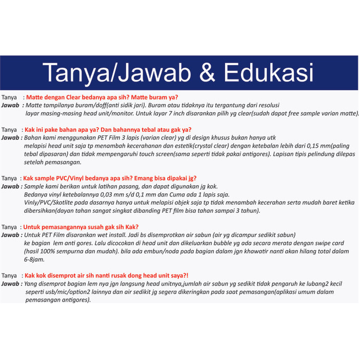 SCREEN GUARD HEAD UNIT WULING ALMAZ