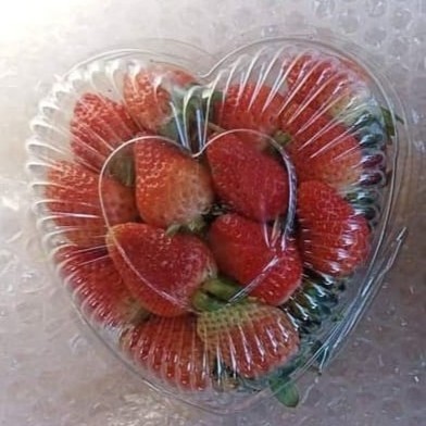 PROMO Mika buah bentuk love kapasitas 250gr sudah ada pengunci per 50pcs