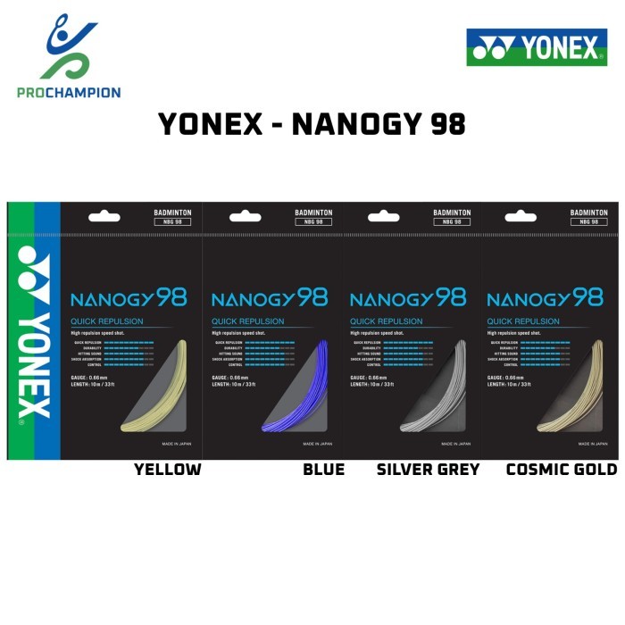 TERLARIS SENAR BADMINTON - YONEX NANOGY 98 SP - ORIGINAL