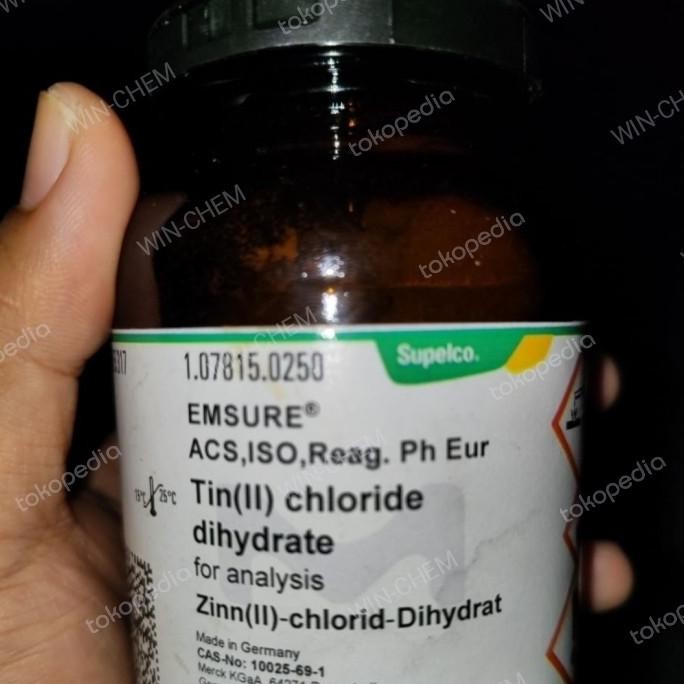 tin ii chloride dihydrate / timah ii klorida / sncl2 brand merck 250 g termurah