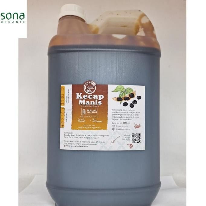 

kecap manis kedelai organik 5l - lingkar organik termurah