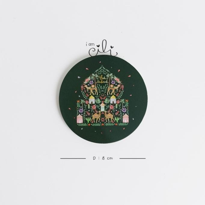 

paling diminati] (SIF110) Stiker idul fitri lebaran ALGANI untuk toples paperbag dus