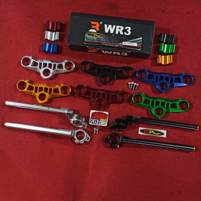 Paket Tripleclamp Wr3 Stang Jepit 5 Derajat Bpro Ninja 150 Rr 150Rr