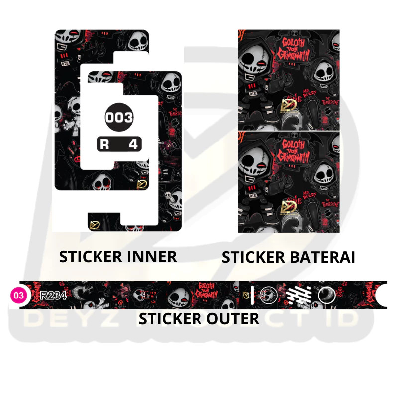 

Premium Cut - Stiker Set Cutting No 234 Ukuran R Variasi 03 Garskin Stiker / Case Custom Terlaris 2PCS/ Fullbody