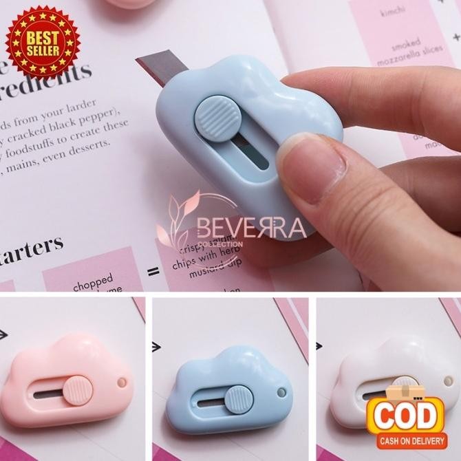 

Cutter Mini Lucu Pisau Kecil Bentuk Awan Aksesoris Alat Tulis Kantor