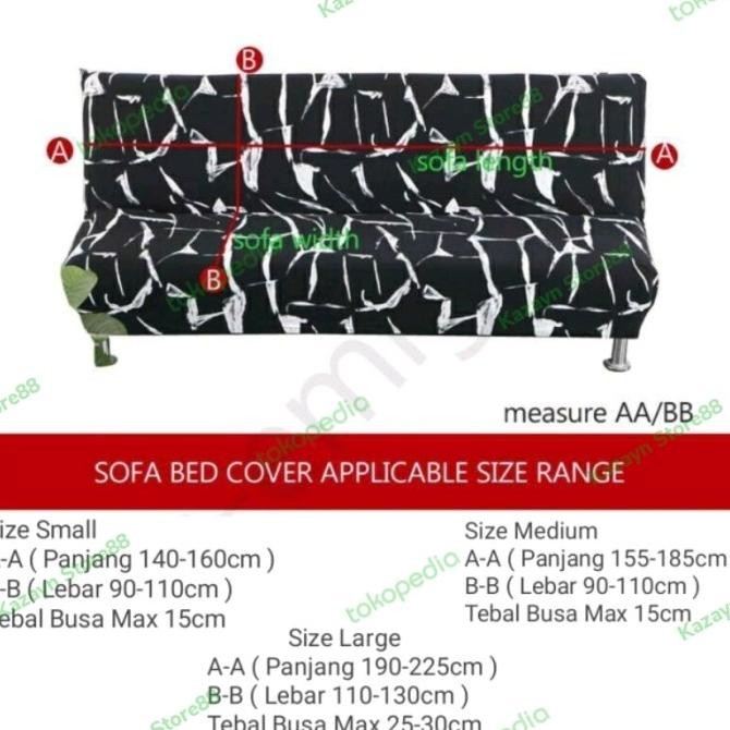 COVER SOFABED POLOS SARUNG SOFA BED INFORMA ELASTIS PENUTUP SOFA LIPAT