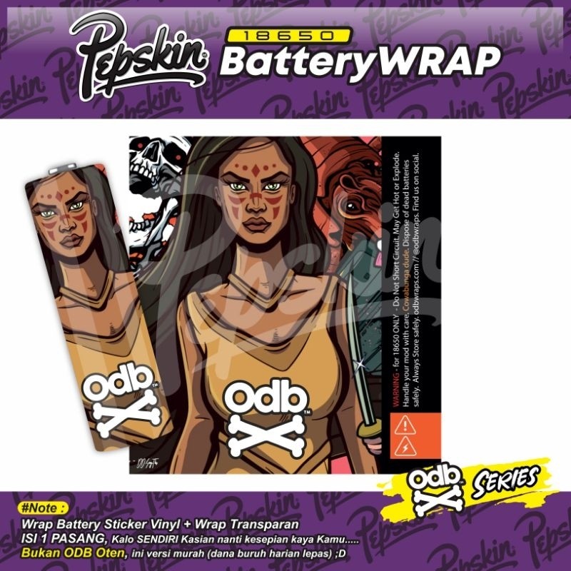 

Premium Cut - Stiker Wrap Batrei 18650 Odebe V7 05 Garskin Stiker / Case Custom Terlaris 2PCS/ Fullbody