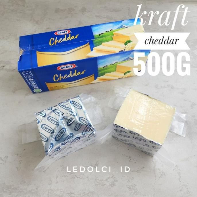 ASLI KRAFT CHEDDAR  500 G POTONGAN | KEJU KRAFT CHEDDAR 500 G VACUUM