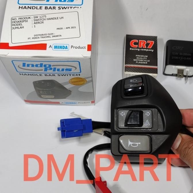 ORIGINAL SAKLAR HOLDER SWITCH KIRI HAZARD SEN BARENG AEROX 155 ASLI ORI MINDA