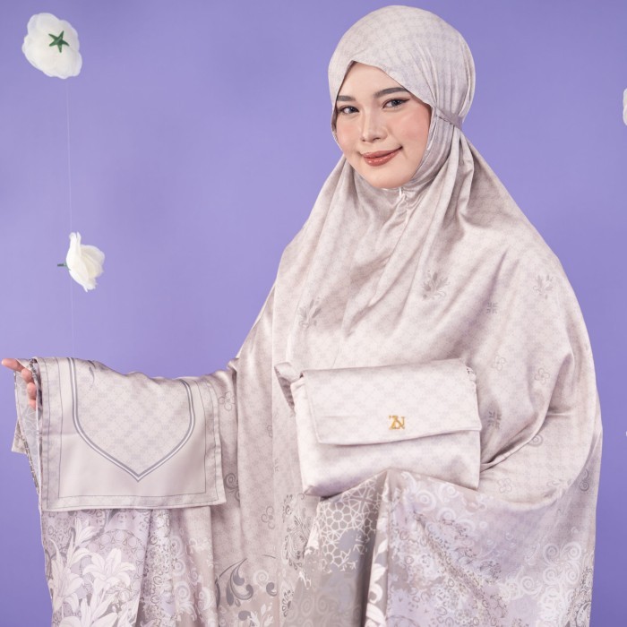 Zianisa - Mukena Dewasa Premium Silk Adera Series Allsize Asli 100%