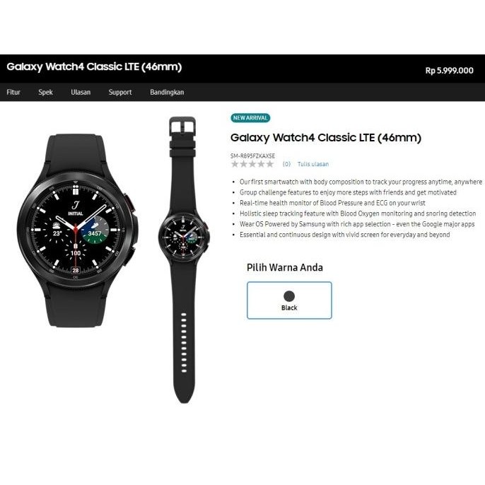 [PROMO][FREE ONGKIR] SAMSUNG GALAXY WATCH 4 CLASSIC 42mm - 46mm LTE RESMI SAMSUNG SEIN [TERMURAH][BE