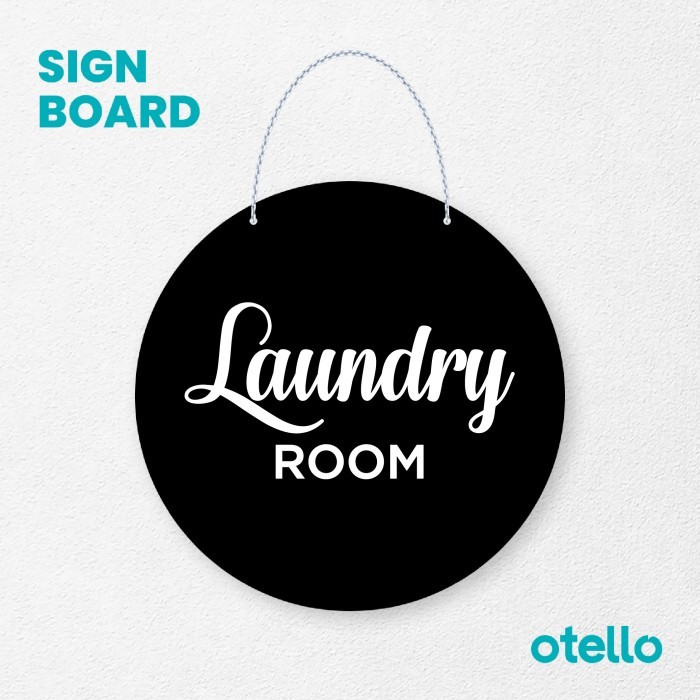 Sign Laundry Signage Board Acrylic Papan Gantung Label Akrilik