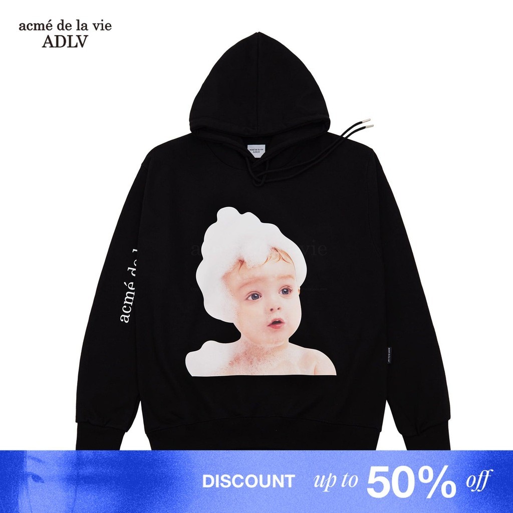 [ADLV] Baby Face Hoodie Black Bubble - Hoodie Oversized Fit Unisex acme de la vie