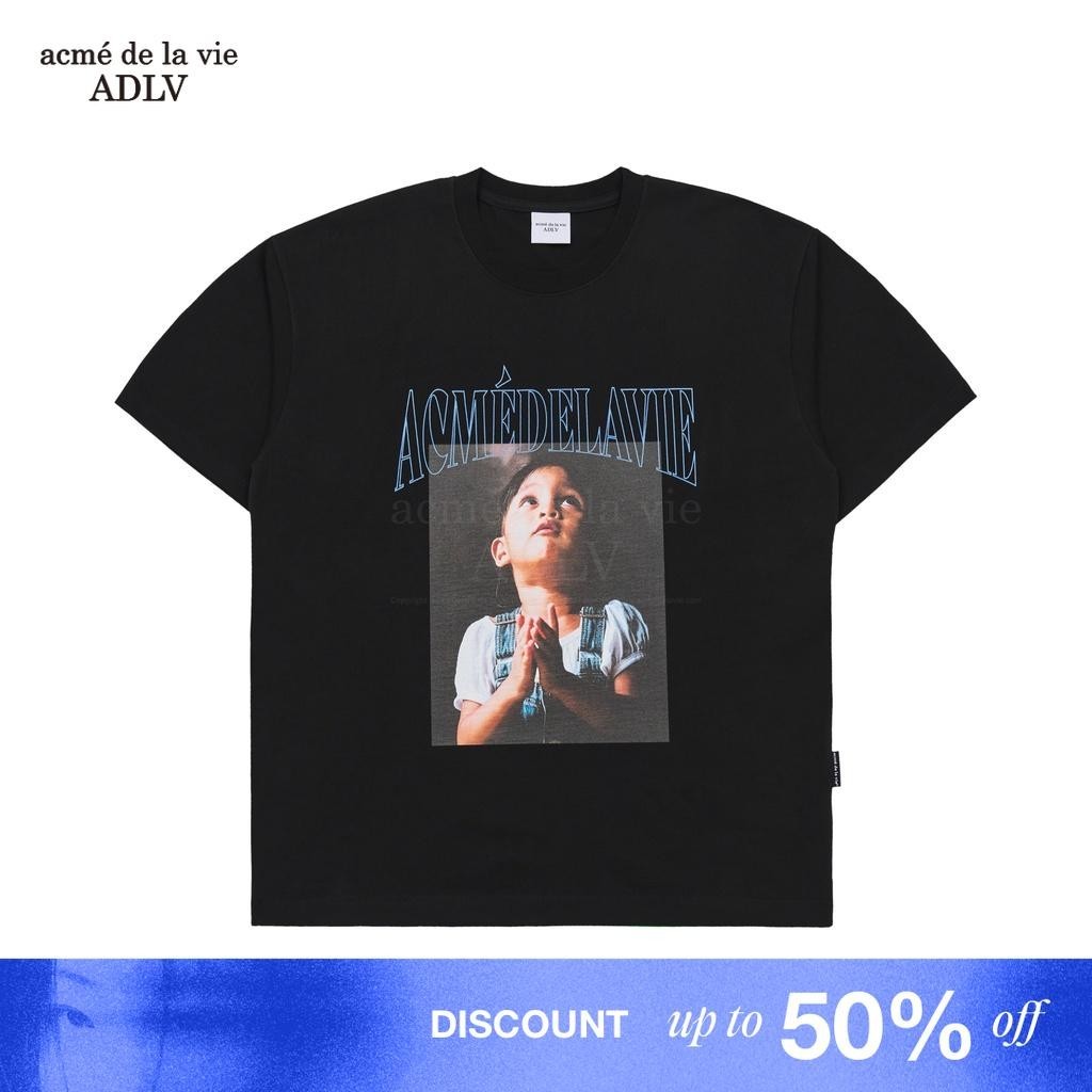 [ADLV] DTP Pray Girl Baby Face Short Sleeve T-Shirt Black - Kaos Oversized Fit Unisex acme de la vie