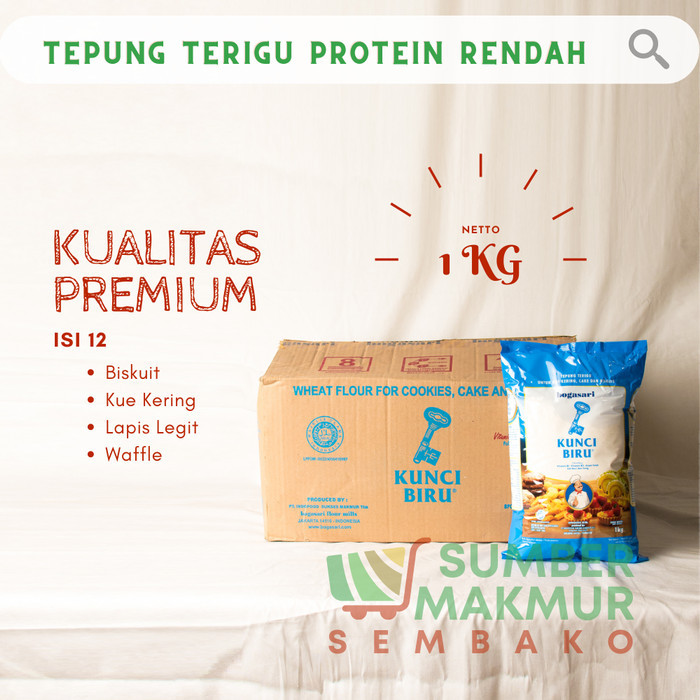 

BARANG TERLARIS TEPUNG TERIGU KUNCI BIRU PREMIUM DUS 1 KG