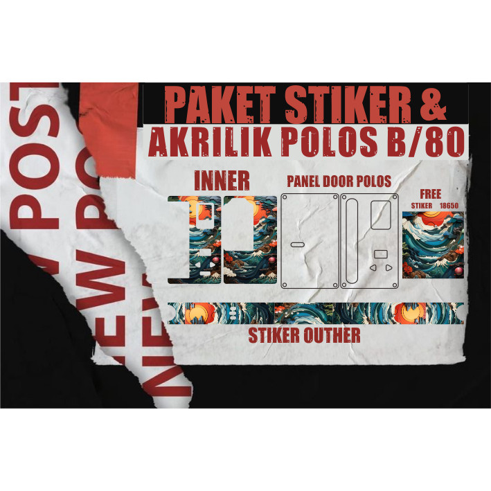 

Premium Cut - Paket Stiker Vynil Akrilik Polos B80 4 Garskin Stiker / Case Custom Terlaris 2PCS/ Fullbody