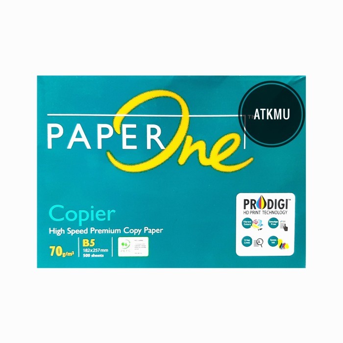 

Kertas HVS Fotocopy B5 70gr PAPERONE 500 Lembar / Kertas Putih