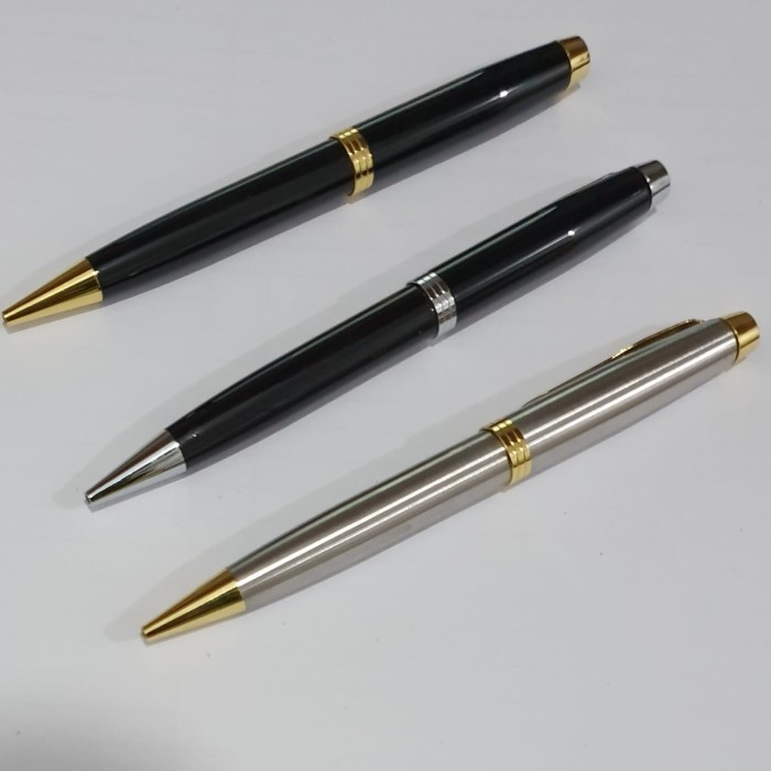 Custom Nama + Pulpen Metal Ballpoint Model Parker +Box Mewah Eksklusif