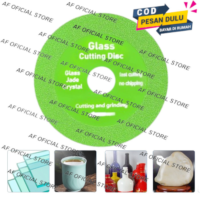 Mata Gerinda Potong Botol Kaca 100mm Glass Cutting Mata Grinda 4 Inch