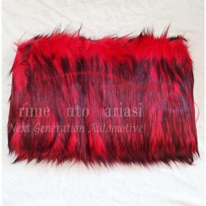 BULU DASHBOARD MOBIL/COVER DASHBOARD MOBIL - MERAH HITAM