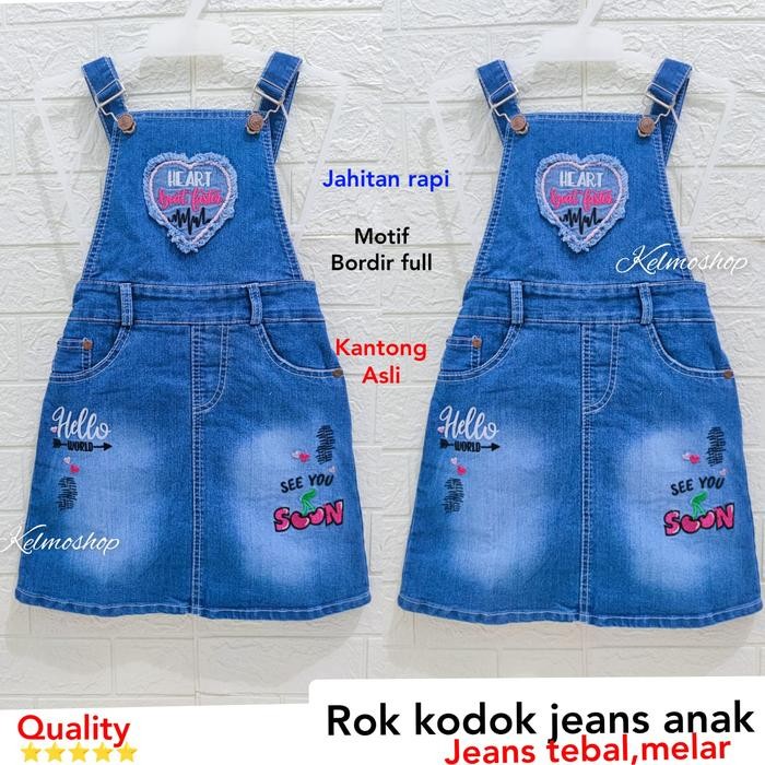 RKPD/wearpack/overall/jumsuit/rok kodok pendek jeans anak perempuan/fashion jeans/baju anak jeans