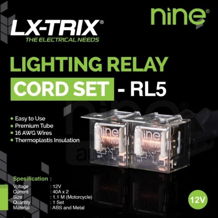 Relay Lampu Tembak Motor Luminos Rl5 Lx Trix 2 X 40A Luximos Kabel Relay Set Lampu Sorot Projektor