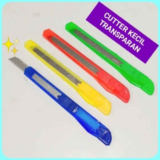 

populer] Cutter Kecil Plastik Transparan/ Silet Kertas Murah
