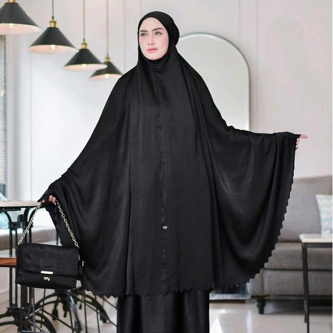 MUKENA KHADEEJA SILK TEXTURED ARSY HIJAB MUKENA TAS SAJADAH SILK MUKENA MEWAH MUKENA SILK Abu Gold H