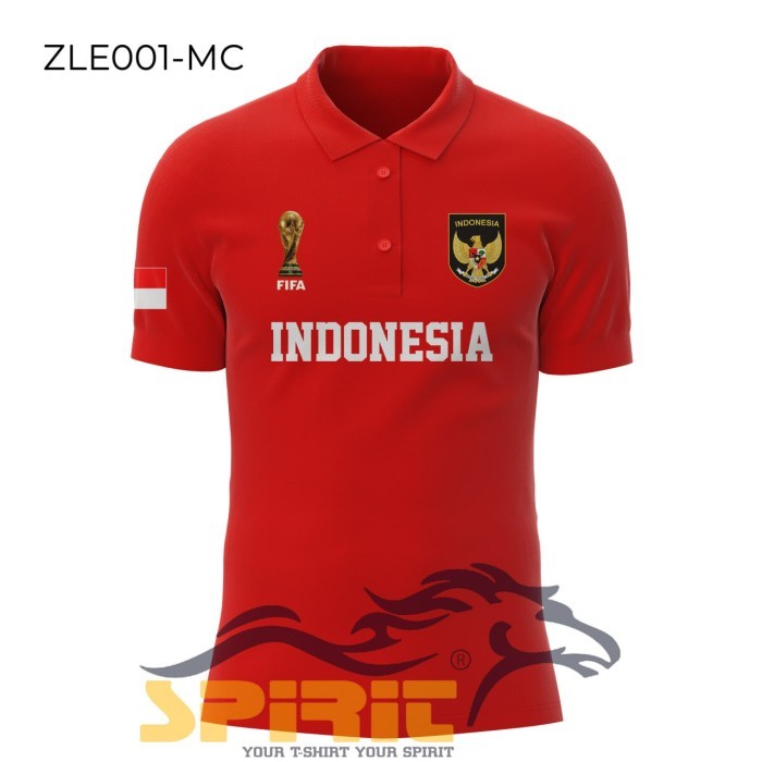 Kaos Polo Timnas Indonesia 2024 Kerah Polo Pria Garuda Baju Kerah Sepak Bola Kualifikasi Piala Dunia