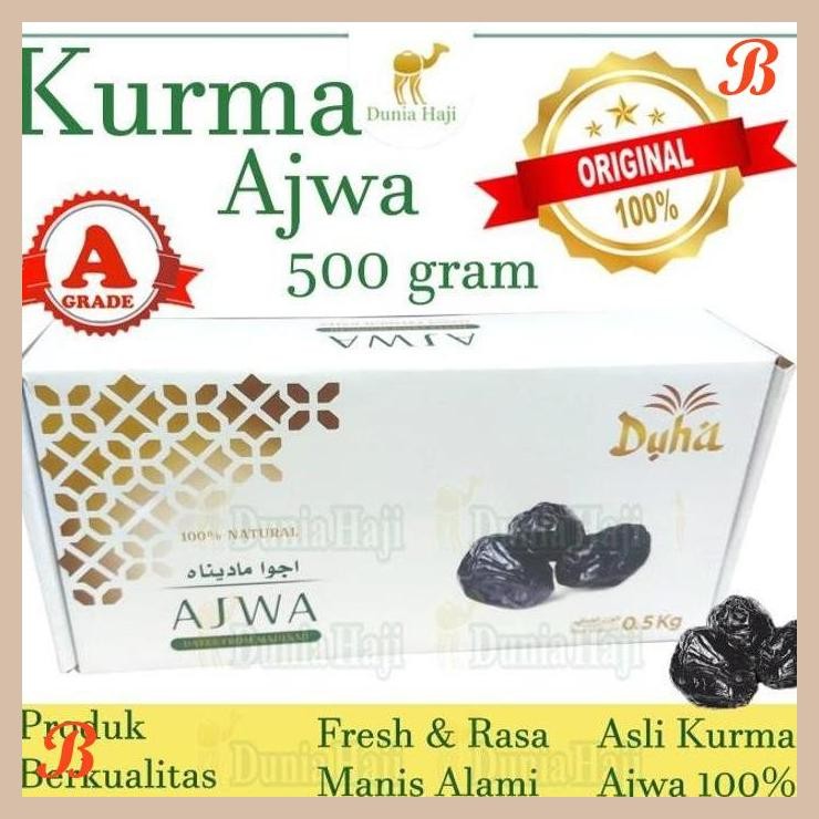 

| DH | KURMA AJWA ASLI MADINAH 500GR KURMA NABI PREMIUM ORIGINAL SAUDI DATES