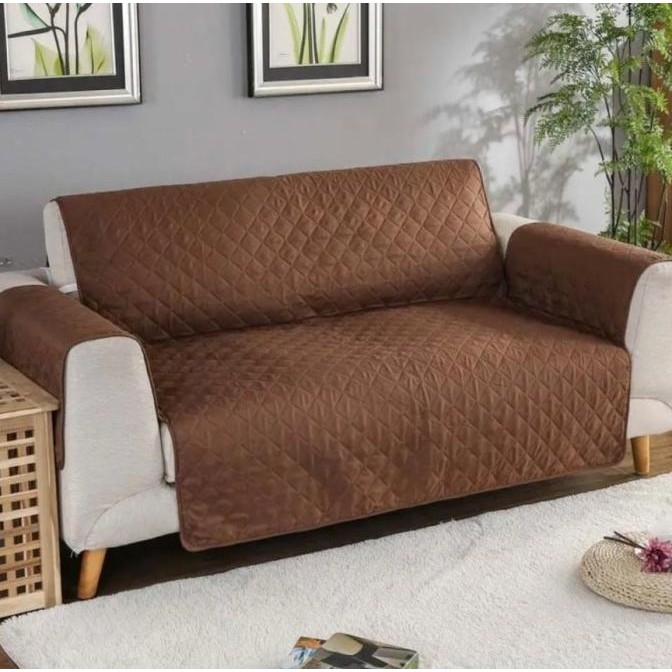 Cover Sofa Protector 1 2 3 Seater Sarung Penutup Microfiber Waterproof
