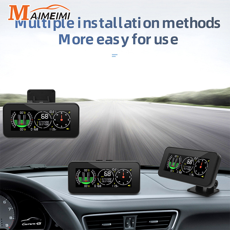 ZOID M60 Head Up Display Speed Slope Meter KMH MPH Digital GPS Inclinometer Car HUD Compass Overspee