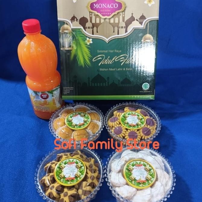 

PARCEL RAMADAN MONACO SIRUP ISI 1 SIRUP + KUE KERING PAKET LEBARAN