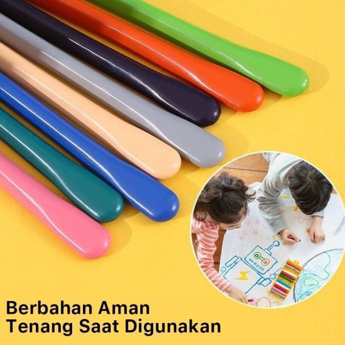 

AIMILO CRAYON SET KRAYON PLASTIK 12/24 WARNA CERAH BENTUK SEGITIGA