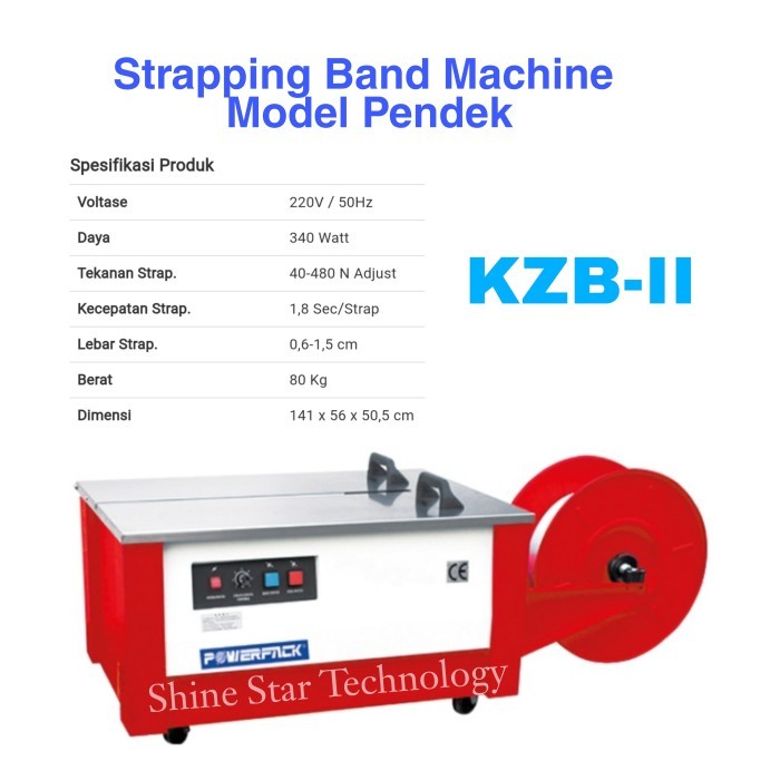 POWERPACK Semi Automatic Strapping Machine Mesin Strapping Band TIPE PENDEK KZB-II POWERPACK