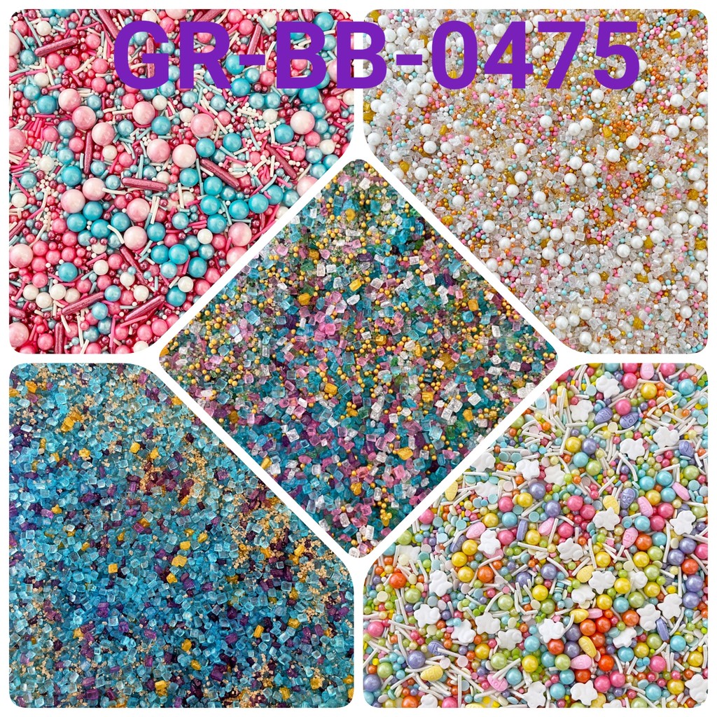

GR-BB-0475 Sprinkles sprinkle springkel 100gr batu permata rock sugar (sprinkles)
