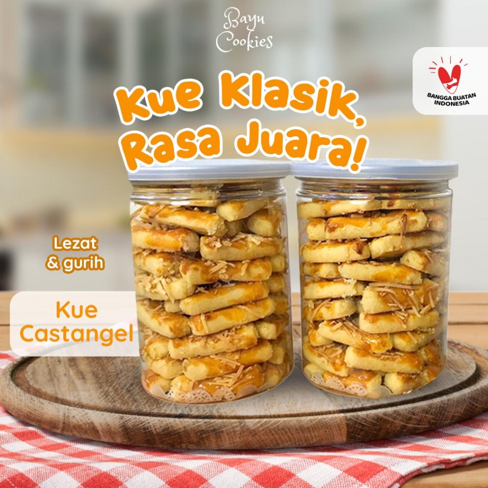 

Un04 Kue Kering Castengel 600ml - Kue Kastengel Keju Kue Lebaran Pop Can Cemilan Keluarga Homemade by Bayu Cookies Murah