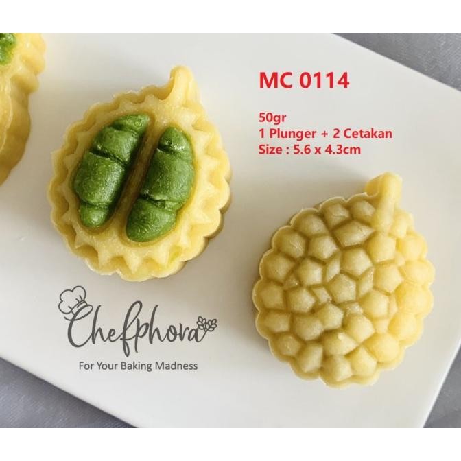 Grosir Cetakan Durian Nastar Taiwan Cookies Mooncake Plunger Kue Bulan 50Gr