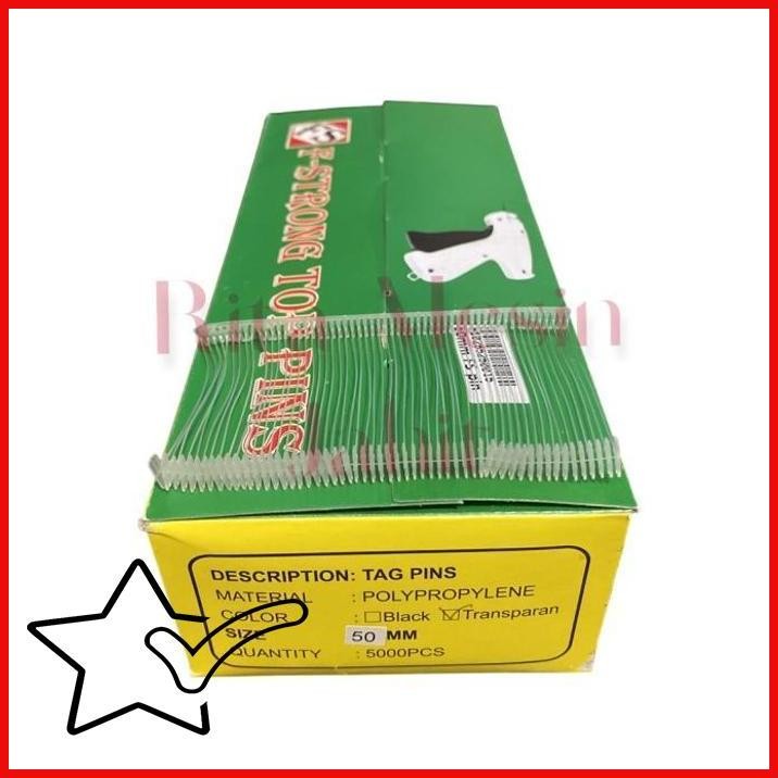 

[RMJ] 1 KOTAK ISI TAGPIN 50MM CLEAR TRANSPARENT 5000PCS