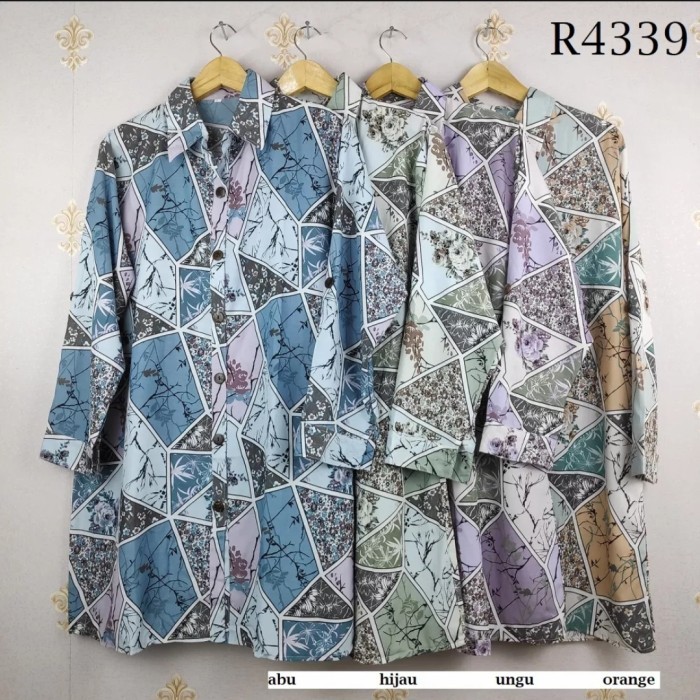 ATASAN WANITA TUNIK JUMBO RAYON MOTIF BUNGA