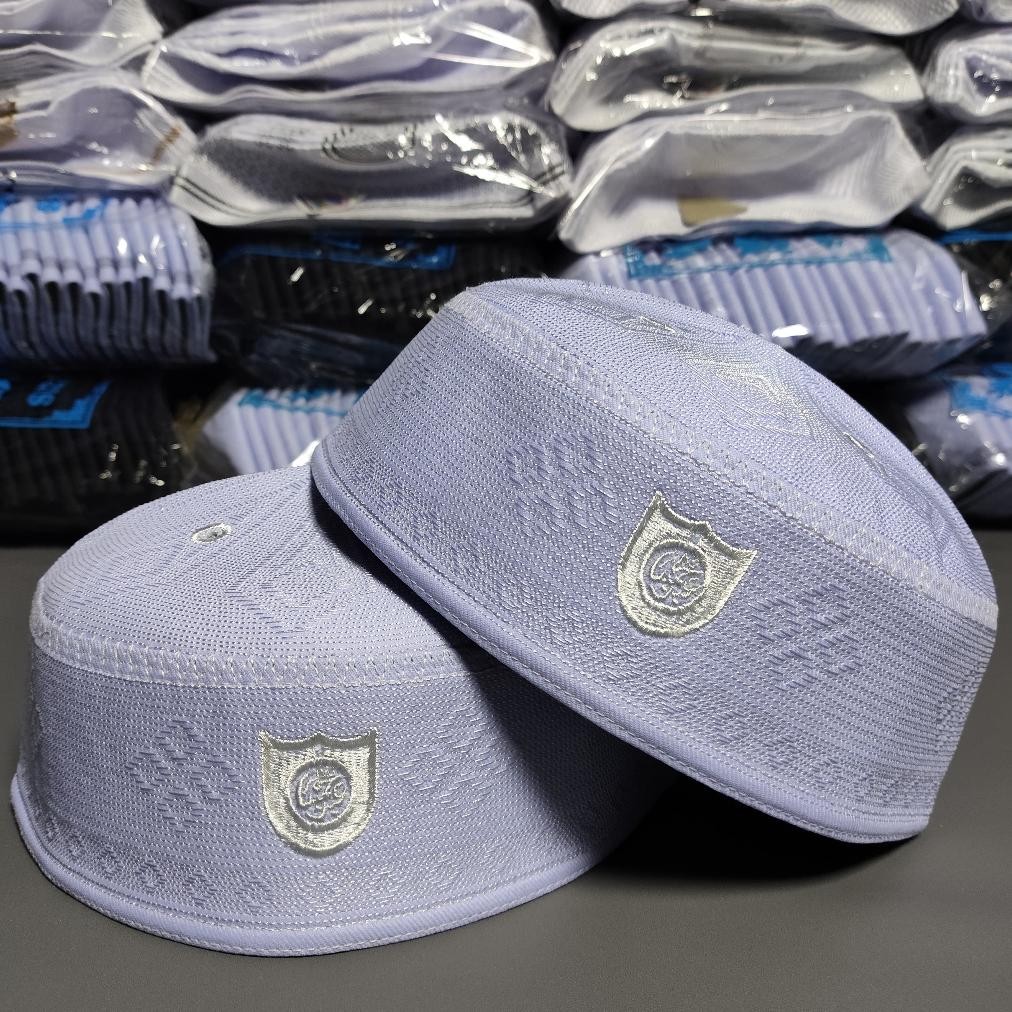 Ready Peci Putih Motif Pedang Kurma Malyasia Pria Dewasa & Anak Laki Laki (Dari No.1 - 9) Kopiah Haj