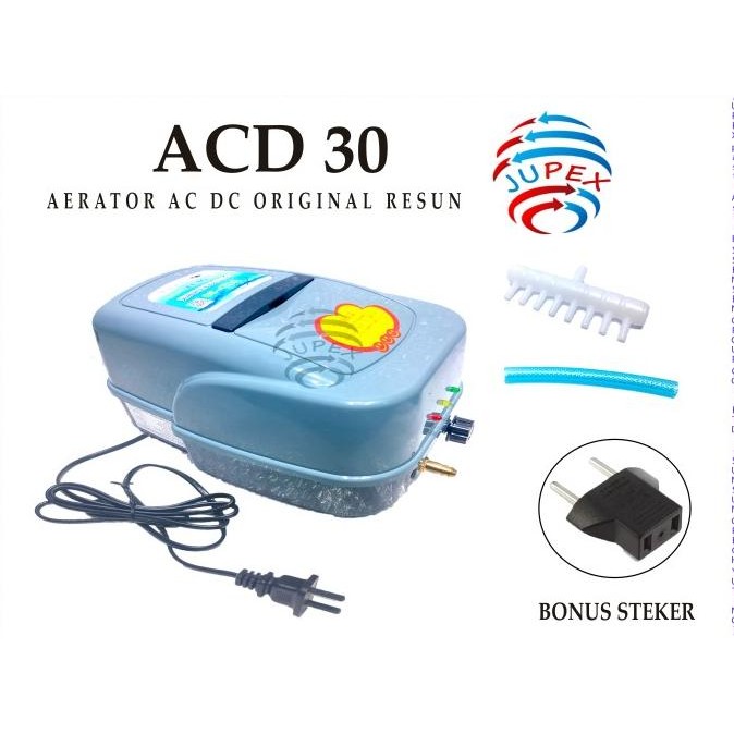 Diskon Aerator Resun Acd 30 Ac/Dc Air Pump Resun Pompa Udara Aquarium Kolam
