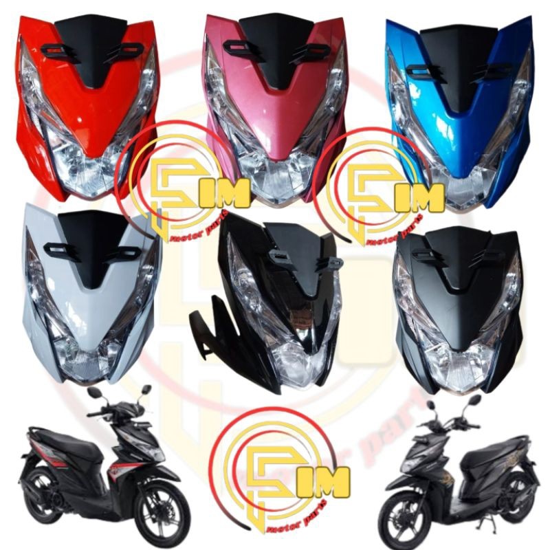 Tameng Body Depan Full Set Reflektor Depan Lampu sein Beat New Esp / Beat Street 2016 2017 2018 2019