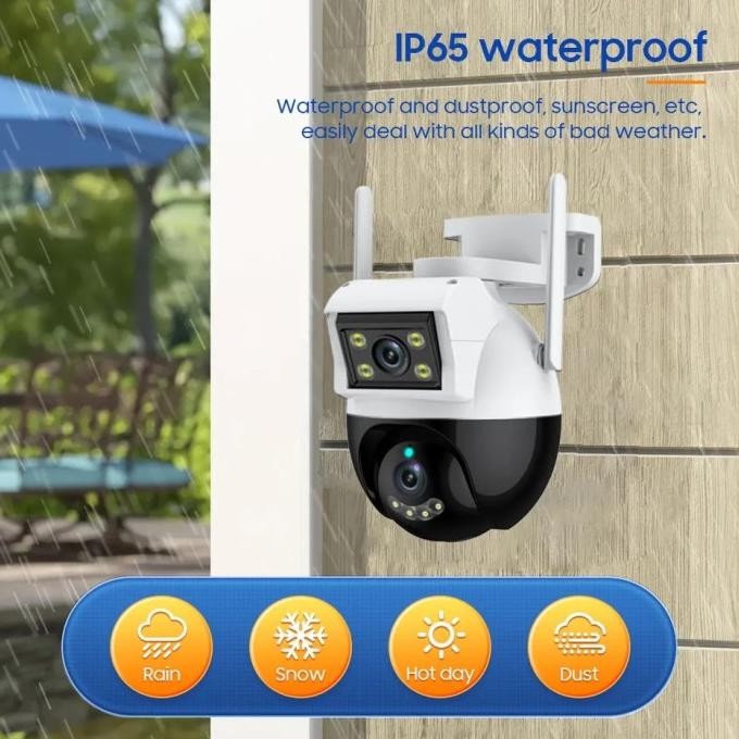 CCTV OUTDOOR EYESEC DUAL LENS IP66 WATERPROOF IP CAMERA PTZ WIDE ANGLE