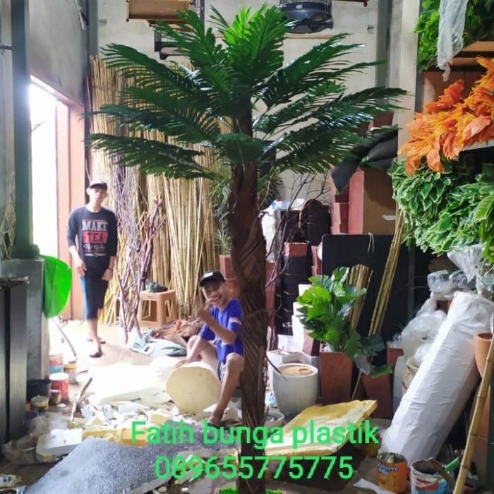POHON PALEM ARTIFICIAL/POHON KURMA/POHON PLASTIK/BUNGA PLASTIK/2 METER